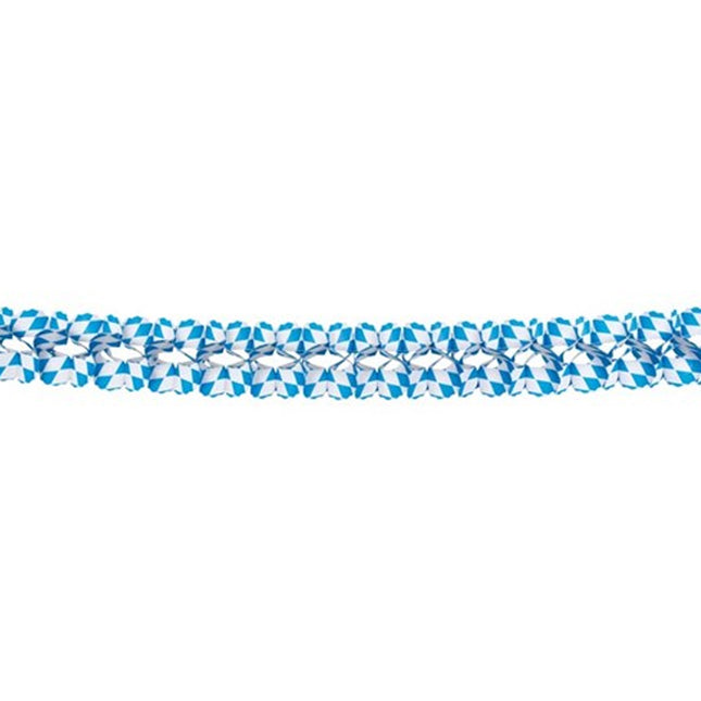 Papieren slinger met wit en blauw