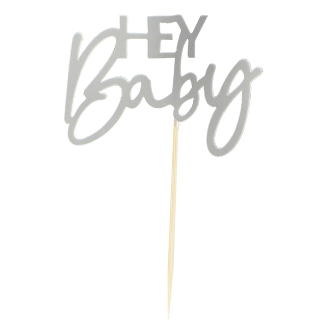 cupcake toppers met hey baby erop