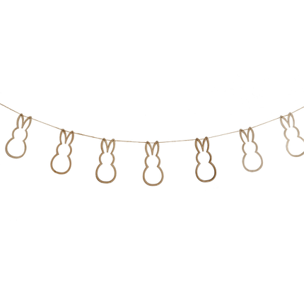 slinger met houten konijntjes