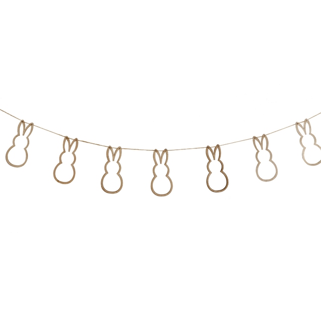 slinger met houten konijntjes