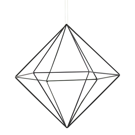 Zwarte hanger met geometrische vormen