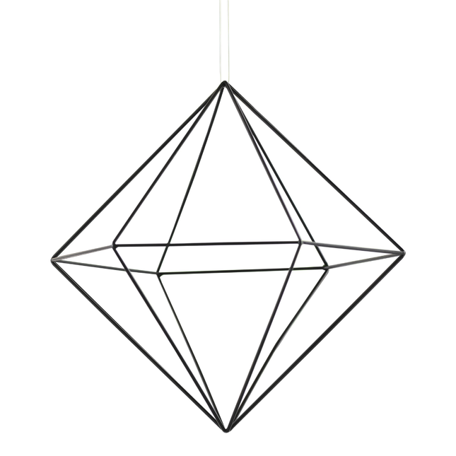 Zwarte hanger met geometrische vormen