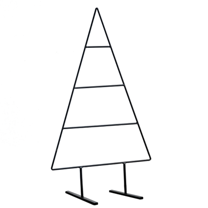 Zwarte metalen kerstboom