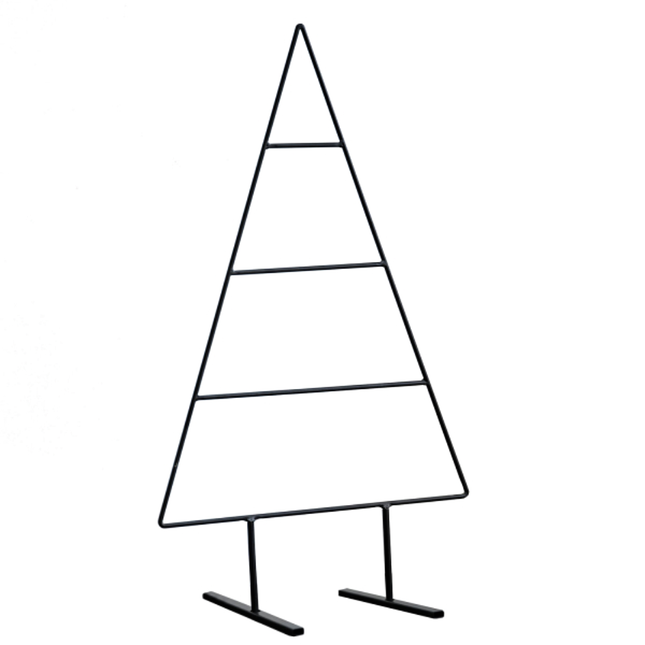 Zwarte metalen kerstboom