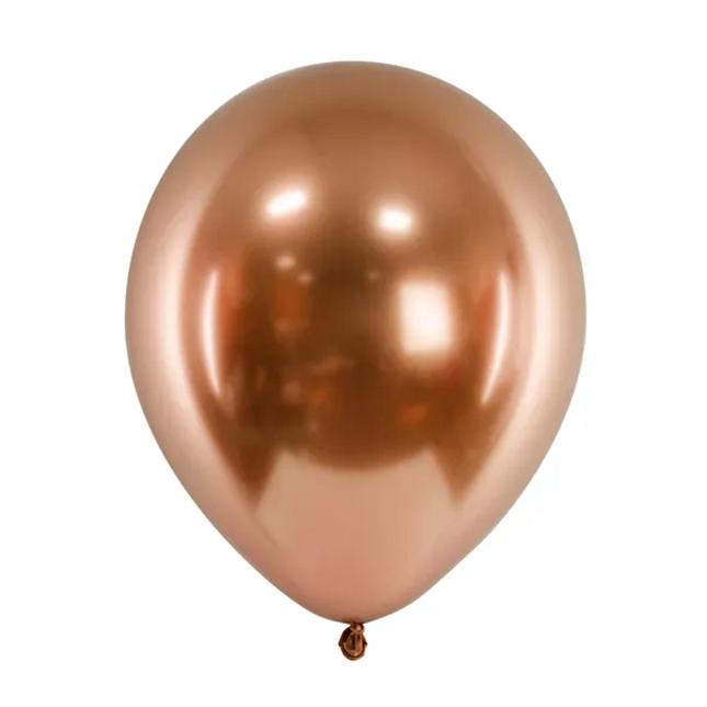 Koperen ballonnen met chrome effect