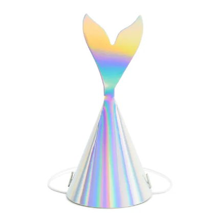 Iridescent zeemeermin feesthoedje met touw