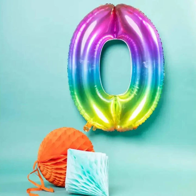 Foliecijfers 0 t/m 9 - Regenboog