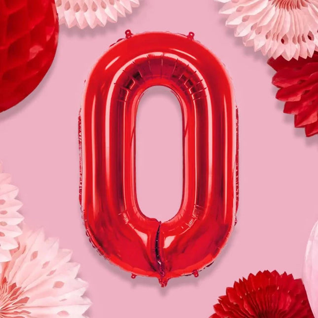Foliecijfers 0 t/m 9 - Rood