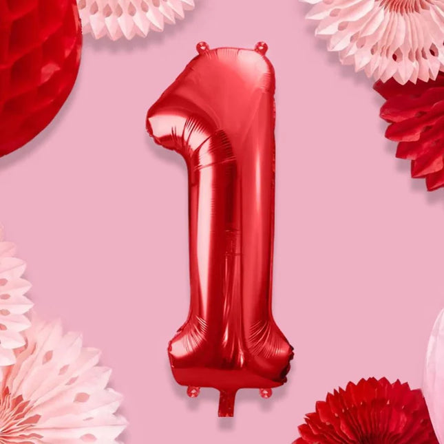 Foliecijfers 0 t/m 9 - Rood