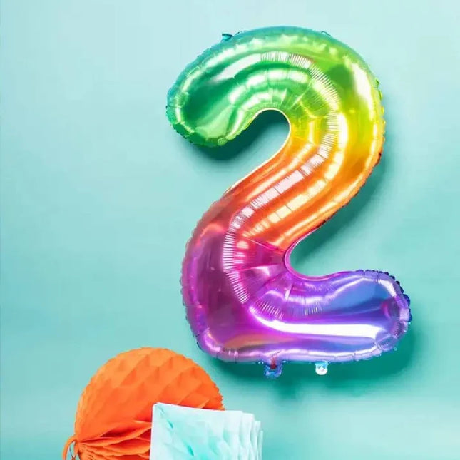 Foliecijfers 0 t/m 9 - Regenboog