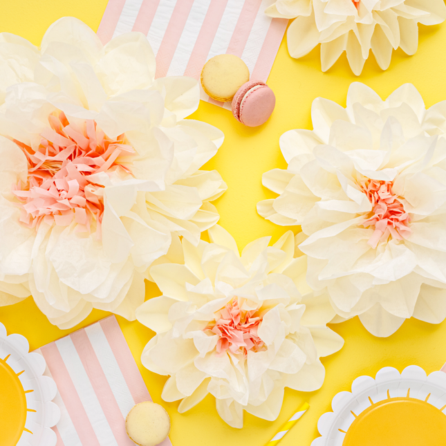 Bloemdecoraties Créme - 5 stuks