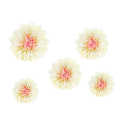 Bloemdecoraties Créme - 5 stuks
