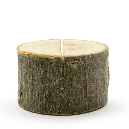 Houtblokje om tafel kaartje in te zetten