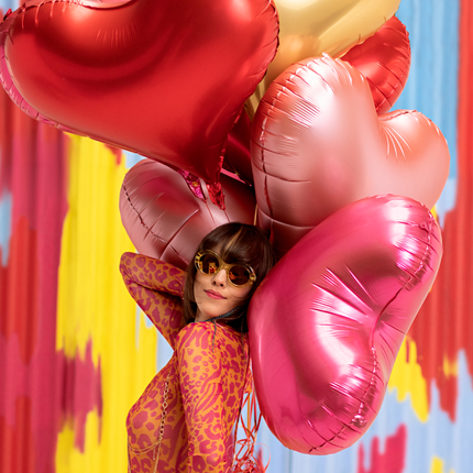 rose gouden hartjes ballon