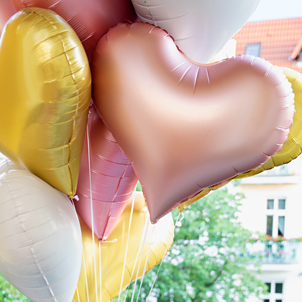 rose gouden hartjes ballon