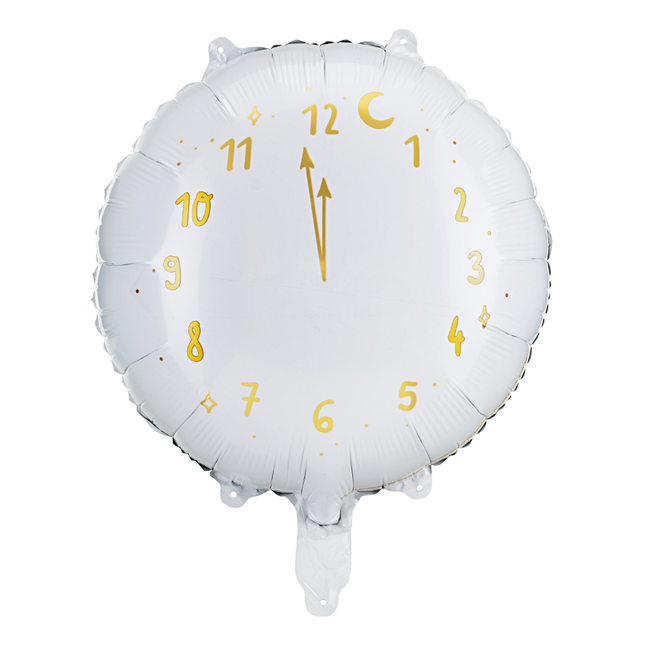 folieballon in de vorm van een klok