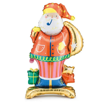 Folieballon Kerstman met cadeautjes
