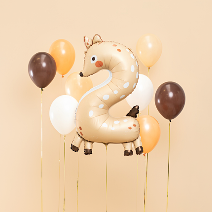 folieballon hert cijfer 2 kinderverjaardag