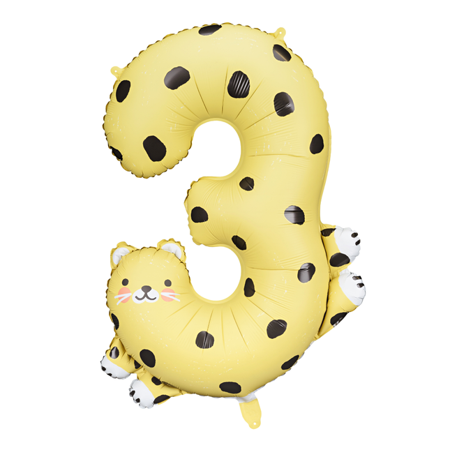 cijfer 3 ballon cheetah