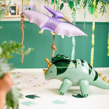 groene en paarse dino ballon