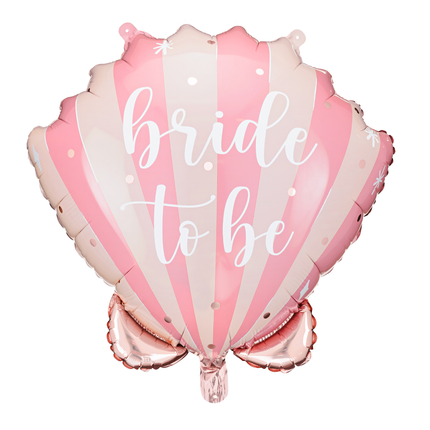 Schelp ballon in het roze en wit
