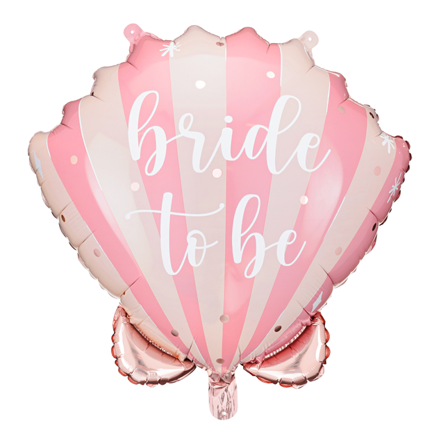Schelp ballon in het roze en wit