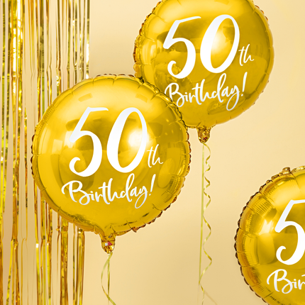 50ste verjaardag versierng goud