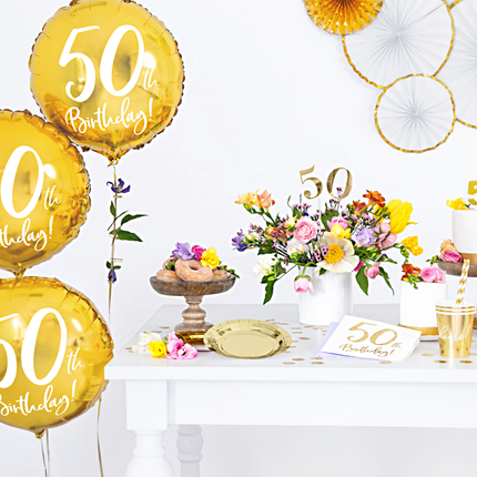 50ste verjaardag versierng goud