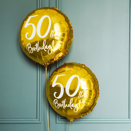 Folie ballon 50th Birthday - 45 centimeter