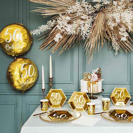 50ste verjaardag versierng goud