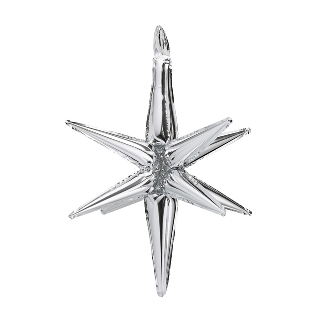 Ster 3D Zilver – 70 Centimeter