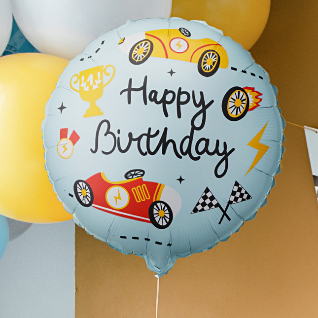 Folieballon Happy Birthday - Auto's