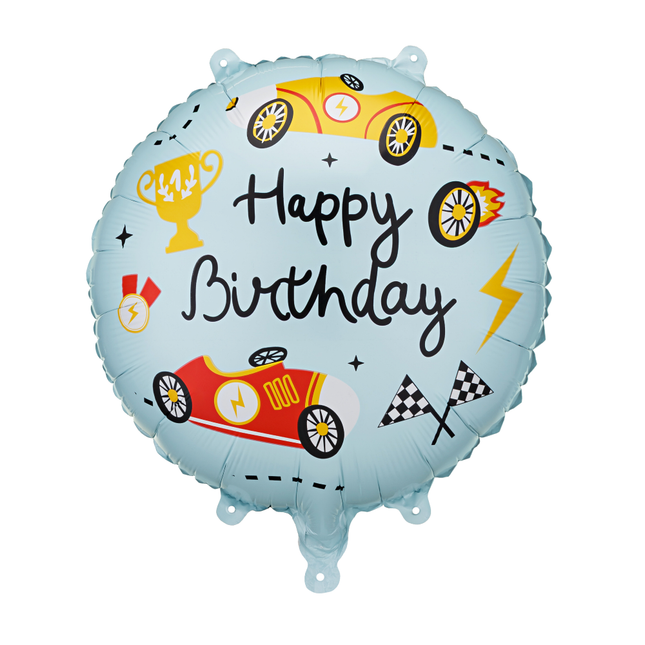 Folieballon Happy Birthday - Auto's