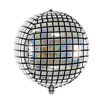 folieballon discobal zilver