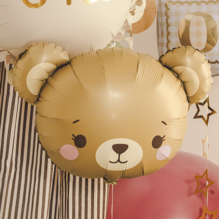 Folieballon Beer - Beige & Bruin