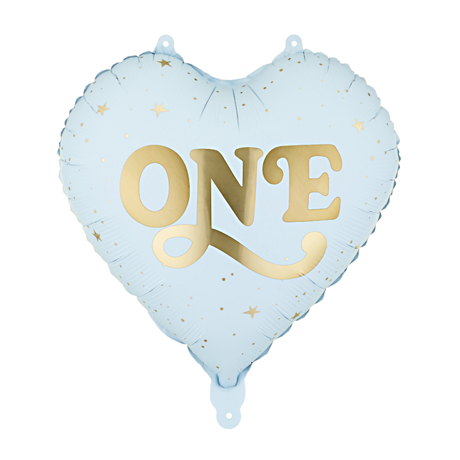 Folieballon Lichtblauw Hartje - One