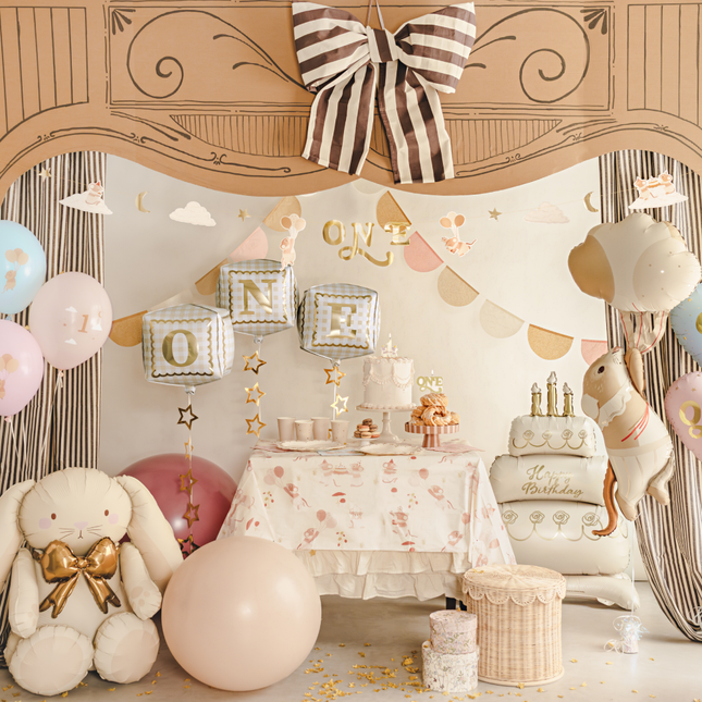 Ballonnenset Muisjes - 1 Jaar - Blauw