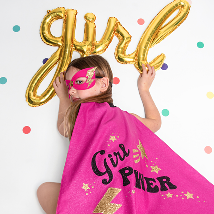 gouden folieballon girl