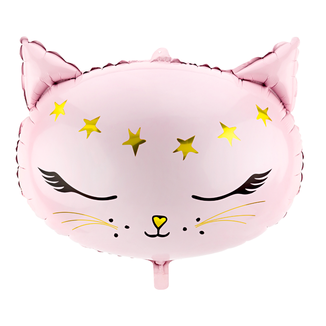 folieballon roze kat