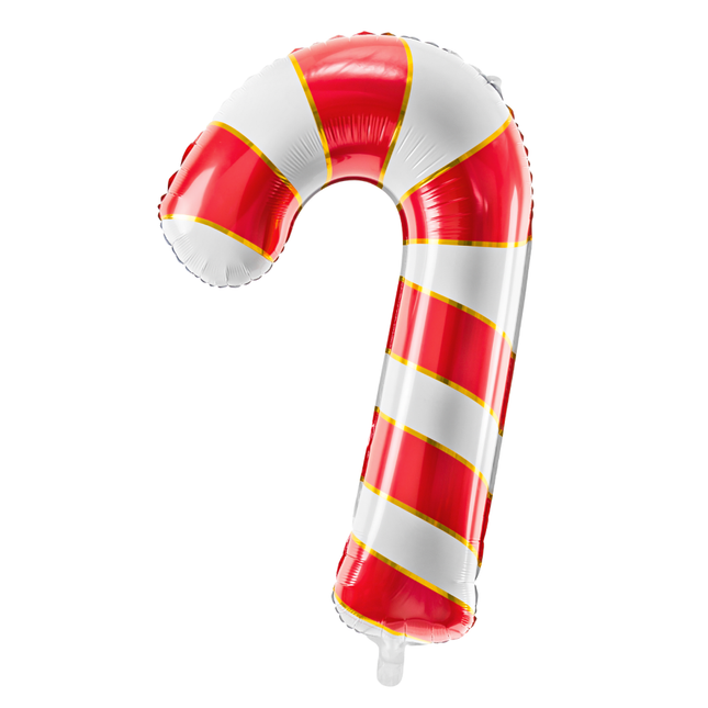 Wit met rode zuurstok ballon