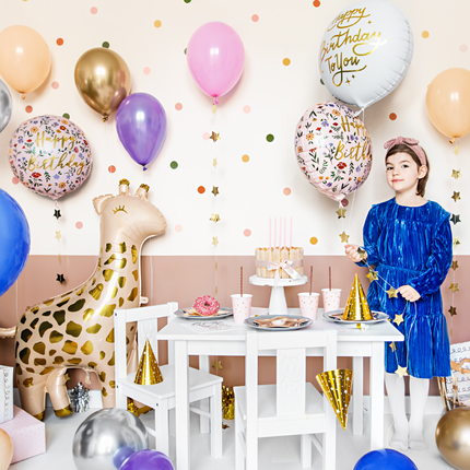 kinderfeestje met roze en creme versiering