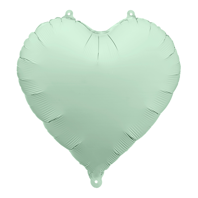 saliegroene hartjes ballon