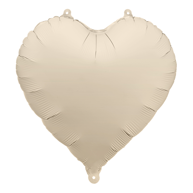 beige hartvormige ballon