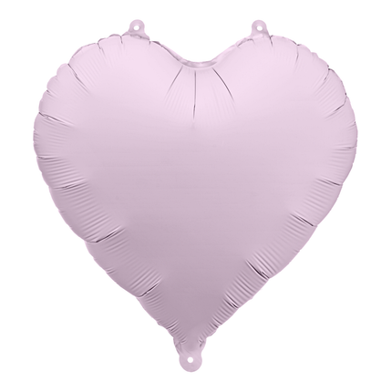 matte lila folieballon in de vorm van een hartje