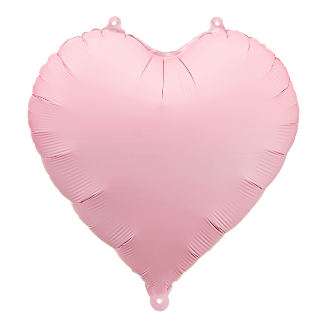 matte roze hart folieballon