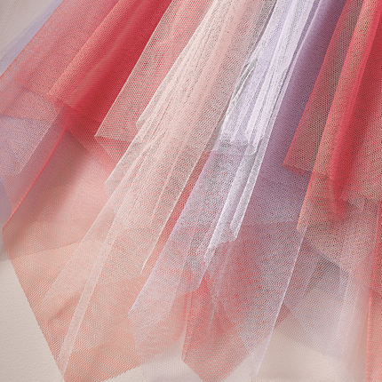 tutu voor een vlinder kostuum in het rood, roze en lila