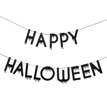 letterbanner met happy halloween