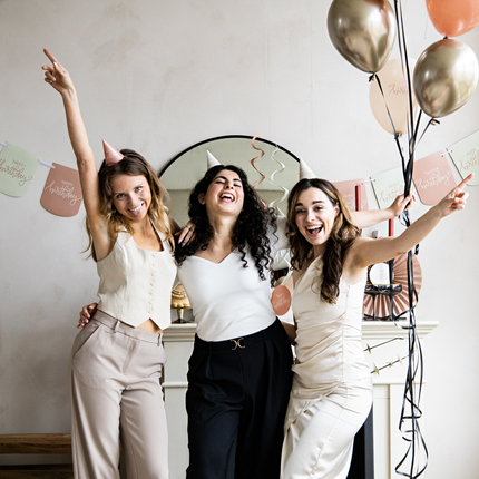 creme rose feest versiering verjaardag vrouw