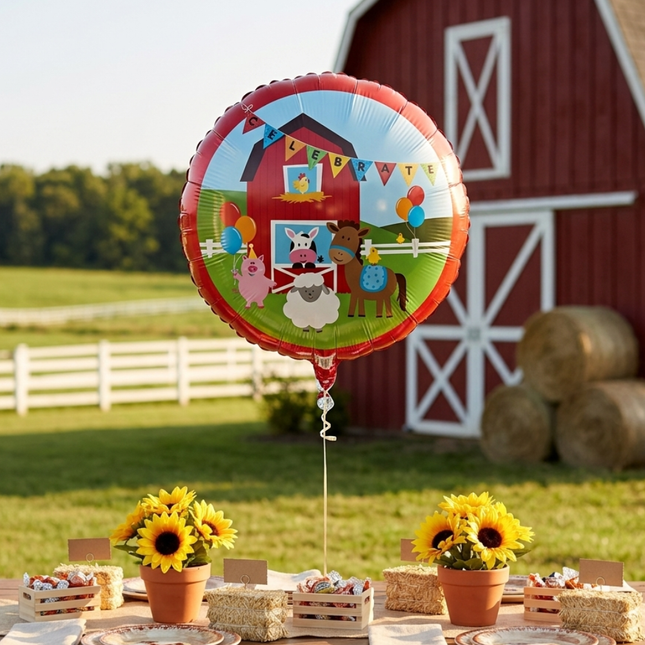 Folieballon Boerderij – 45 CM