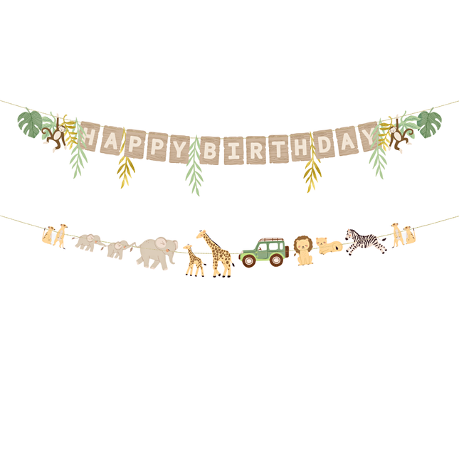 Slingers Happy Birthday - Safari - 2 stuks